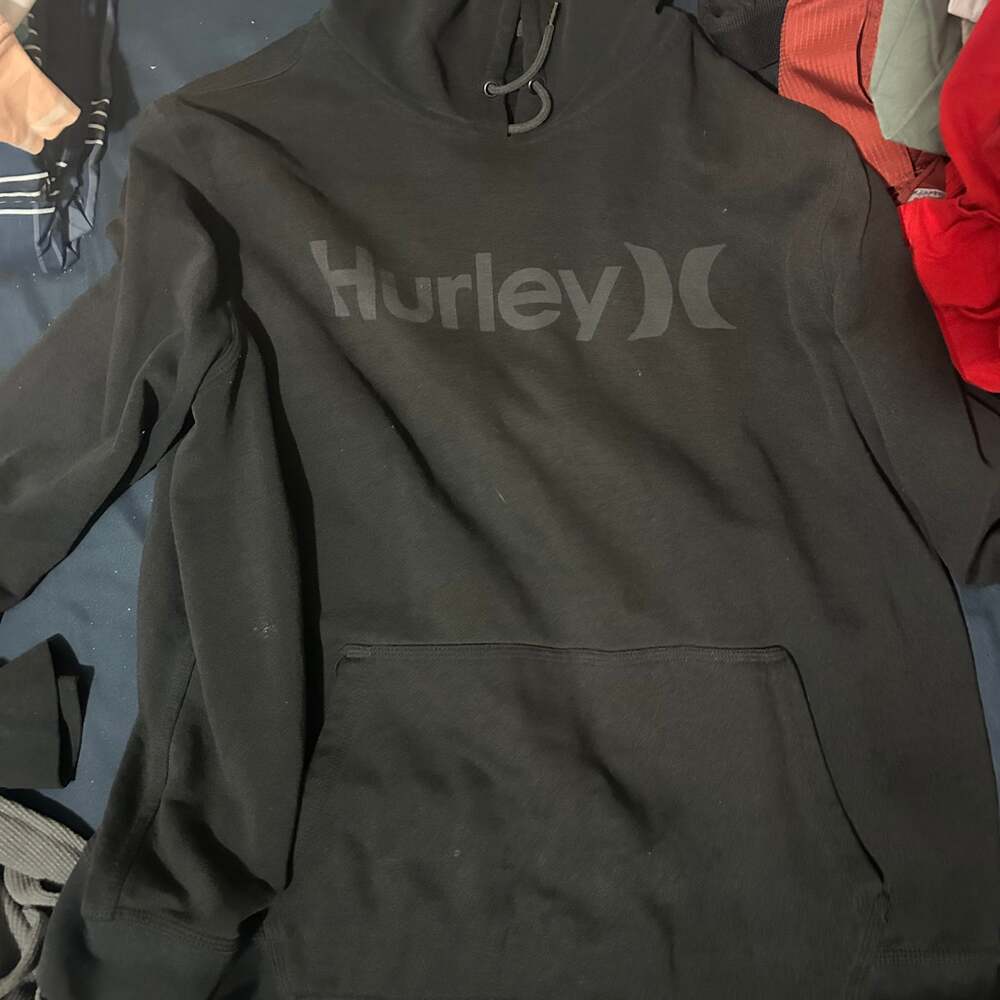 Hurley One and Only Fleece Pullover Hoodie in Black